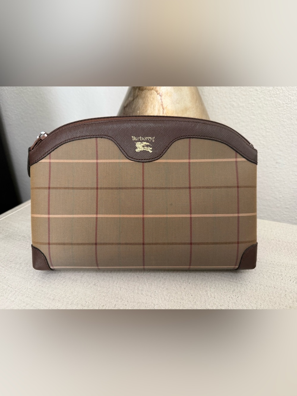 BURBERRYS 20th Century Check Canvas Clutch Bag